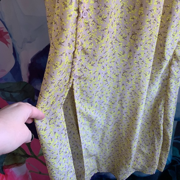 Wild Fable Coverup Dress yellow flowers XL - Picture 5 of 8